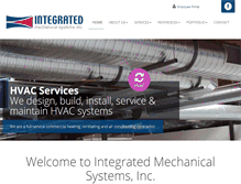 Tablet Screenshot of integratedmechanical.com